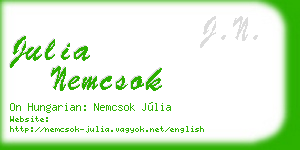 julia nemcsok business card
